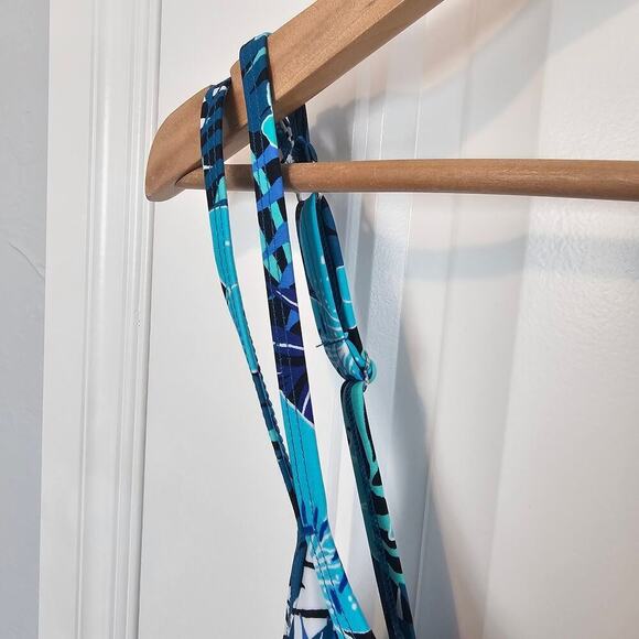 Christina Blue Krista Swimsuit Womens Size 24 Blue Floral One Piece Adjustable - Picture 8 of 14